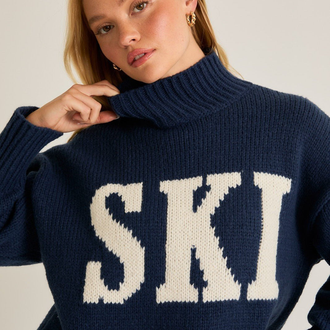Ski Season Mock Neck Sweater - Westly