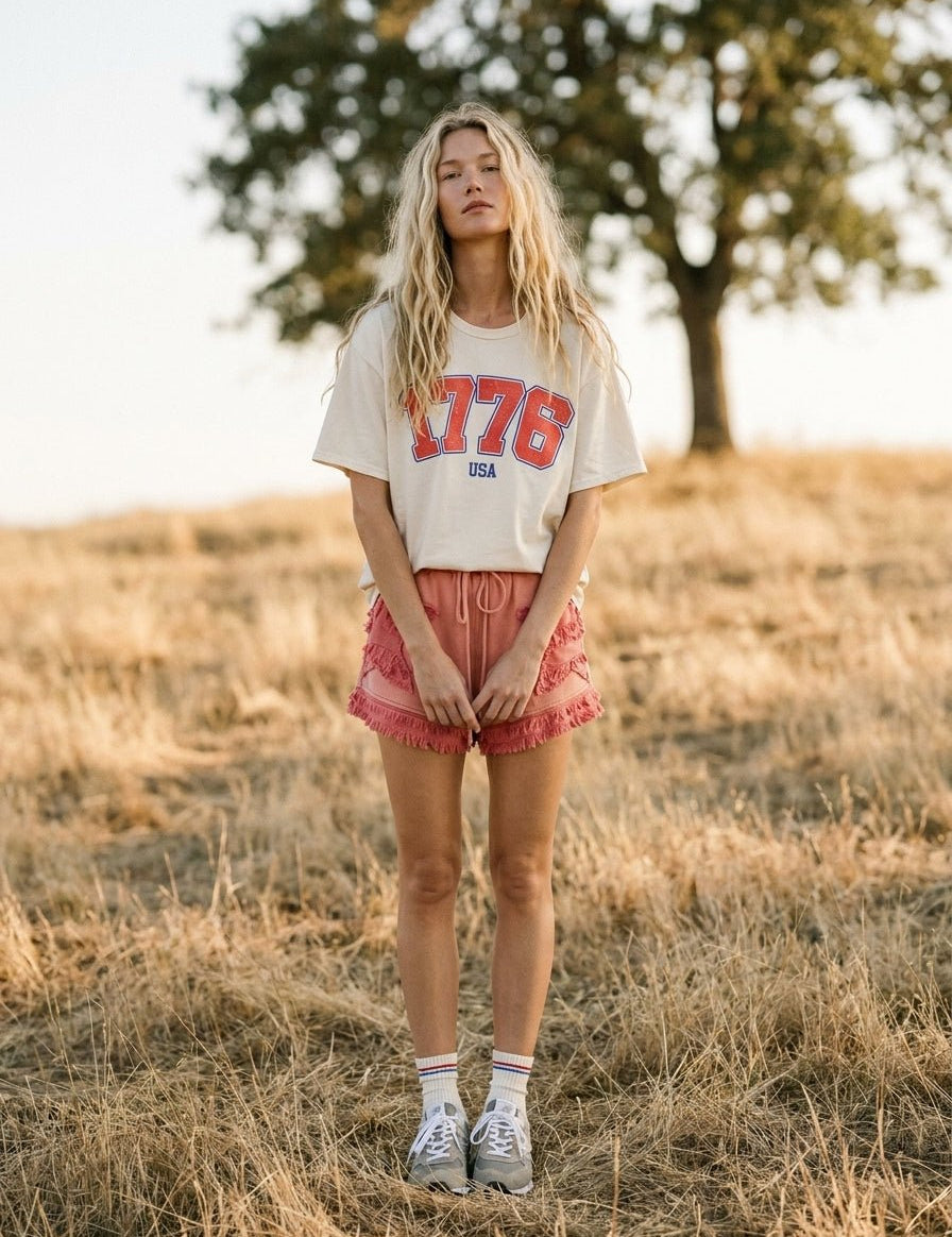 1776 USA Oversized Graphic Tee - Westly