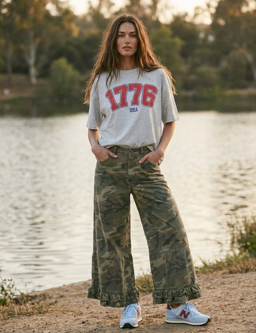 1776 USA Oversized Graphic Tee - Westly