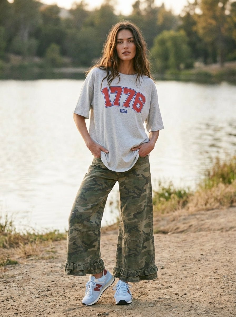 1776 USA Oversized Graphic Tee - Westly