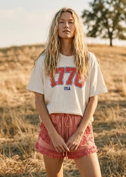 1776 USA Oversized Graphic Tee - Westly
