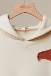 Autumn Skies Abstract Patchwork Hoodie