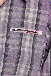 All Star Balloon Sleeve Button-Down Patchwork Shirt