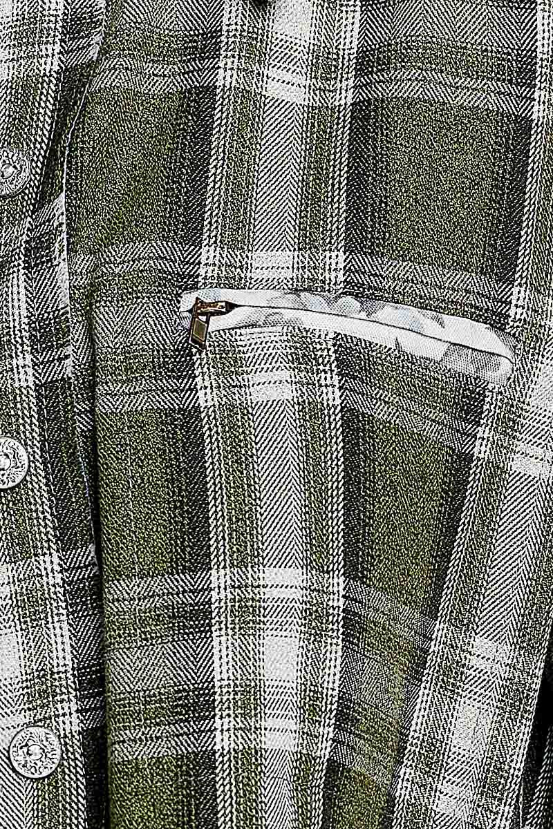 All Star Balloon Sleeve Button-Down Patchwork Shirt