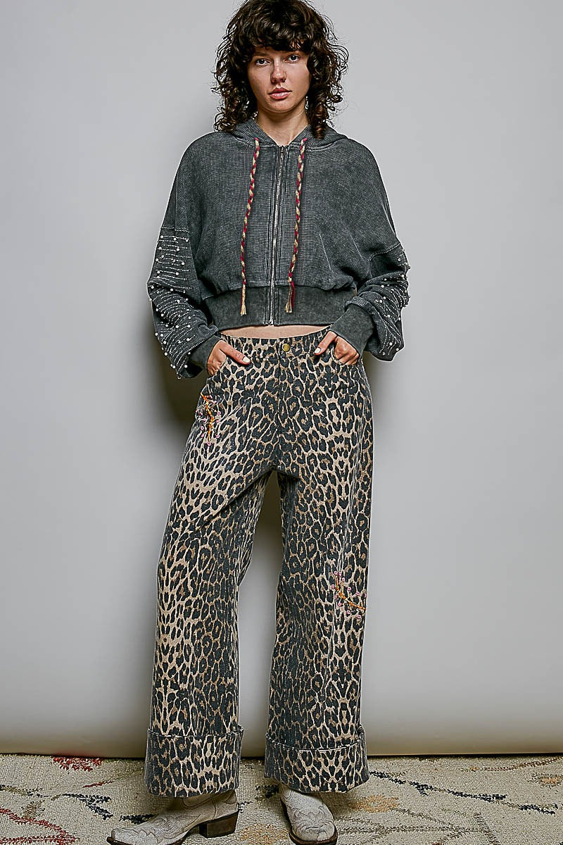 All That Glitters Thermal Cropped Hoodie