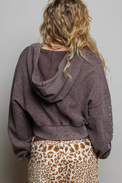 All That Glitters Thermal Cropped Hoodie