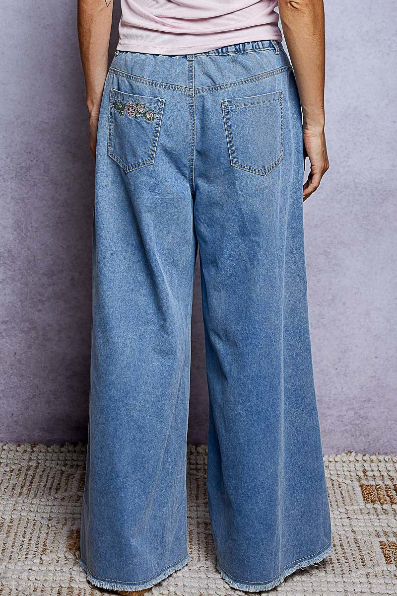 American Beauty Patchwork Wide-Leg Jeans