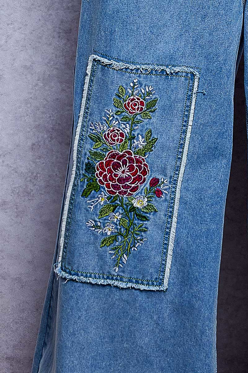 American Beauty Patchwork Wide-Leg Jeans