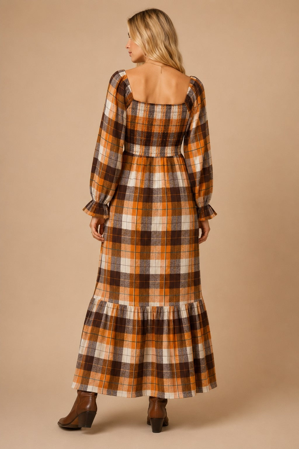 Autumn Almanac Plaid Maxi Dress