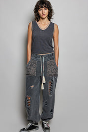Bare Minimum Contrast Trim Ribeed Tank