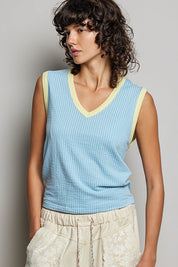 Bare Minimum Contrast Trim Ribeed Tank