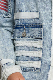 Betty Americana Patchwork Denim Jacket