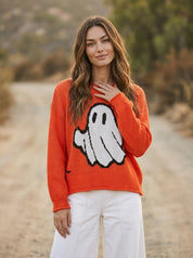Boo Society Ghost Knit Sweater