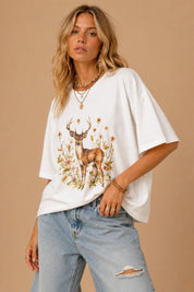 Botanical Deer Graphic Tee