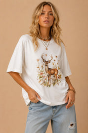 Botanical Deer Graphic Tee