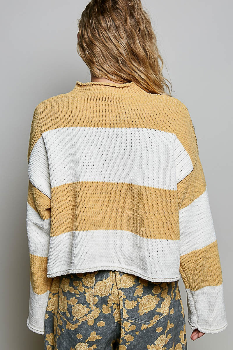 Cabana Club Chenille Mock-Neck Sweater