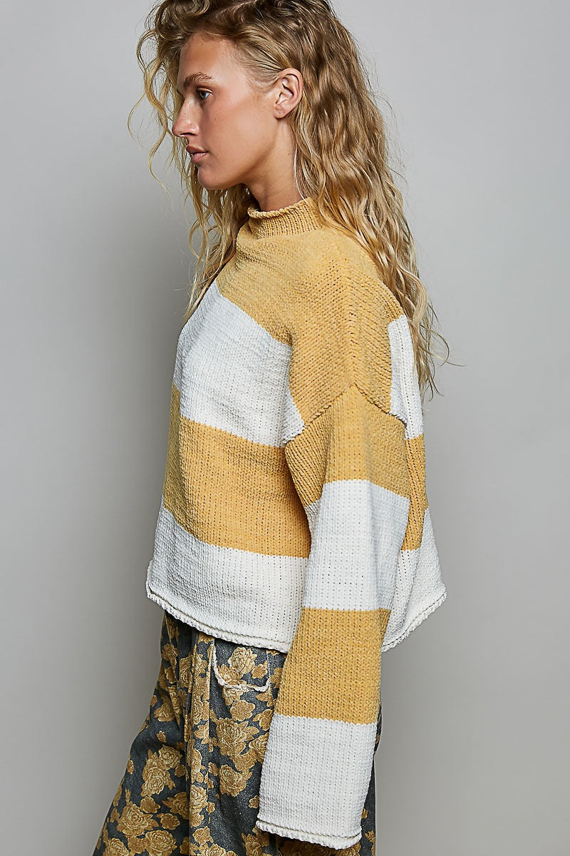 Cabana Club Chenille Mock-Neck Sweater