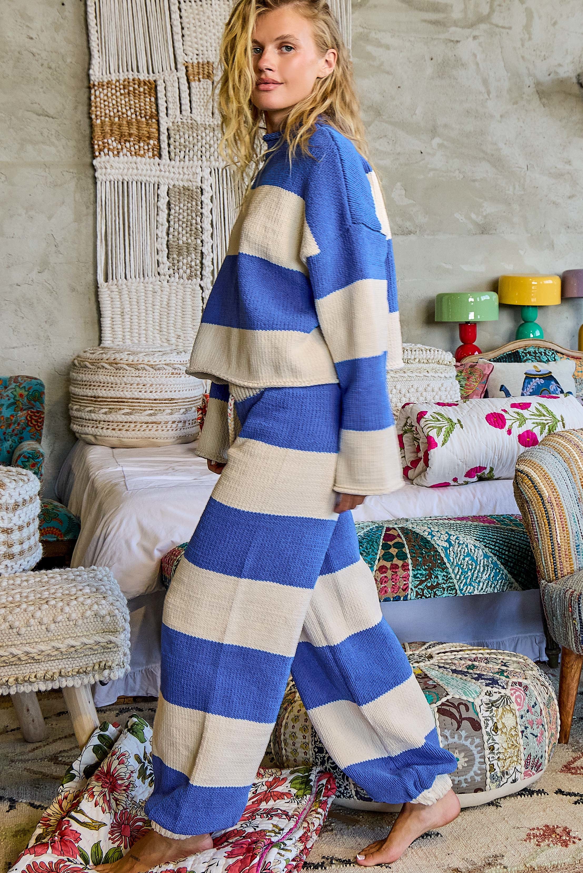 Cabana Club Chenille Wide-Leg Lounge Pants