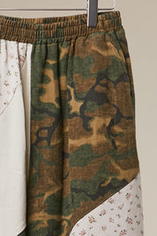 Caliche Camo Floral Patch Wide Leg Pants