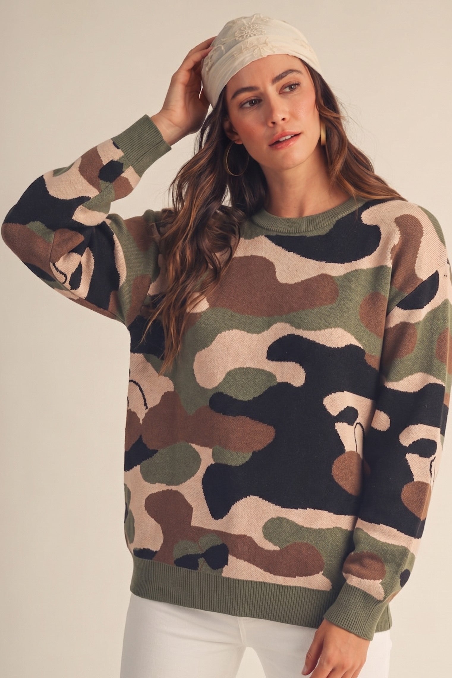 Powell Relaxed Camo Sweater
