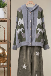 Timberline Camo Knit Button-Front Cardigan