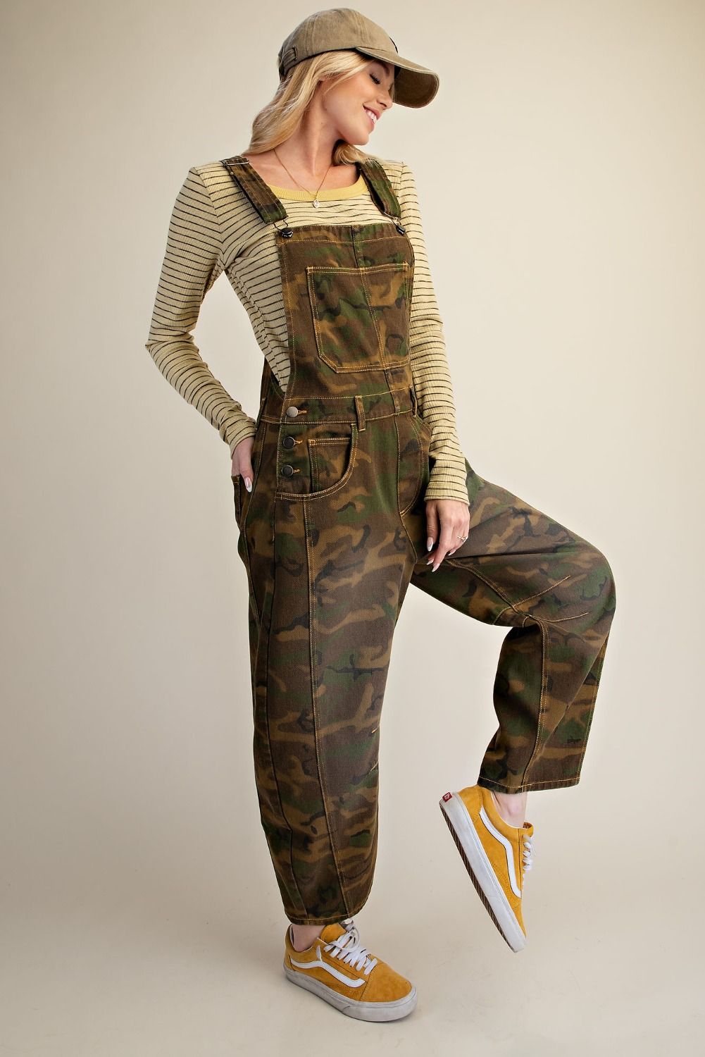 Outlook Camo Print Twill Overalls