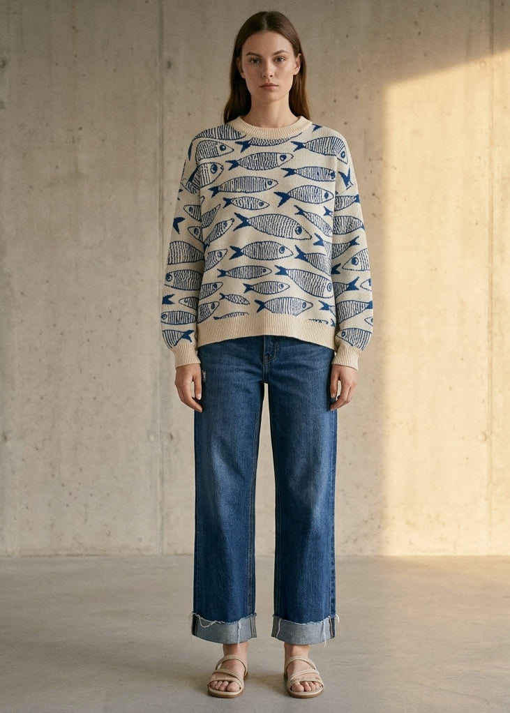 Cannery Row Sardine Knit Sweater