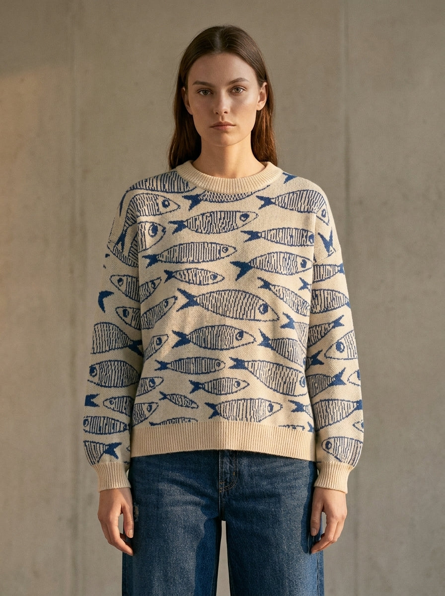 Cannery Row Sardine Knit Sweater