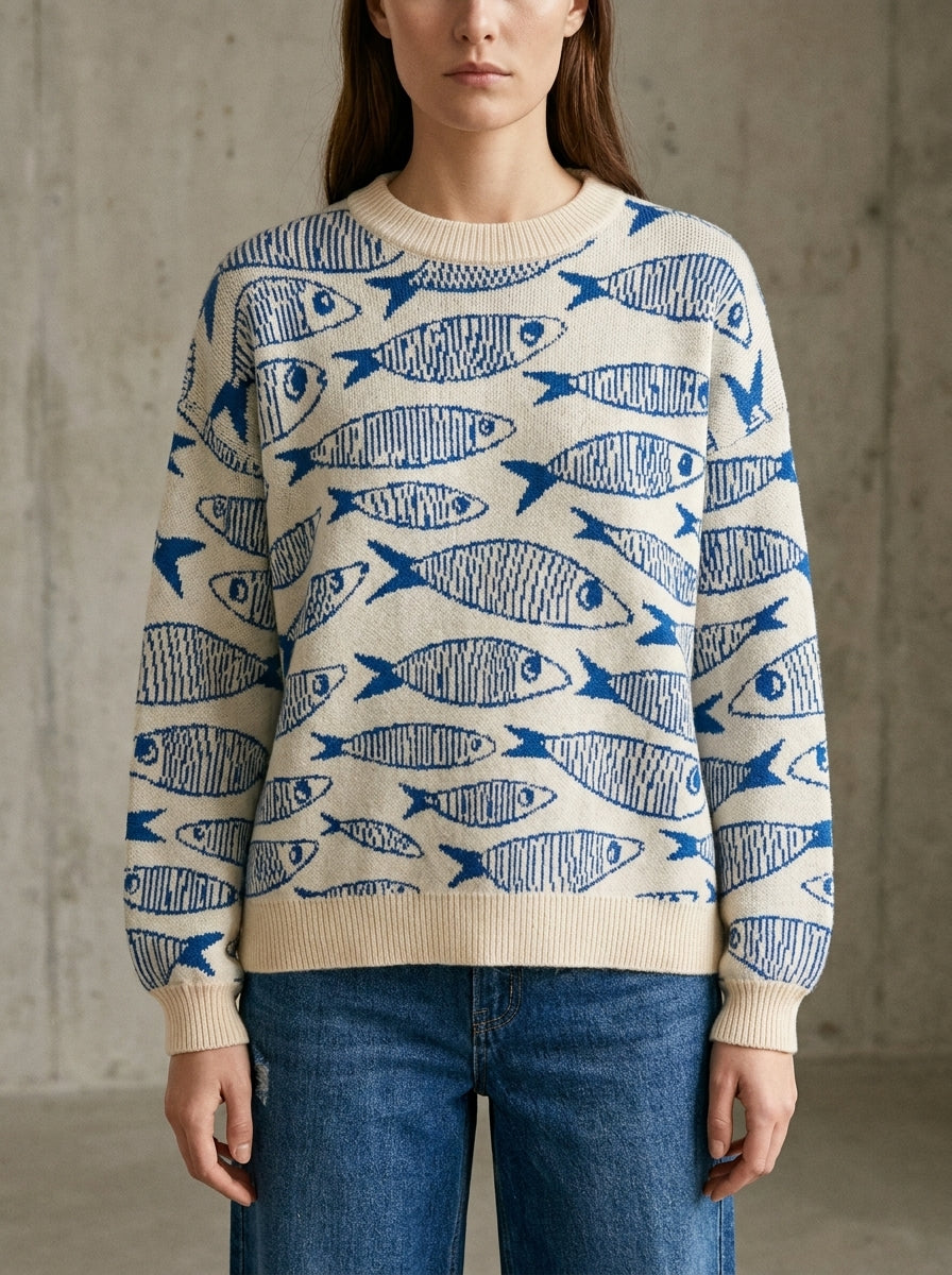 Cannery Row Sardine Knit Sweater