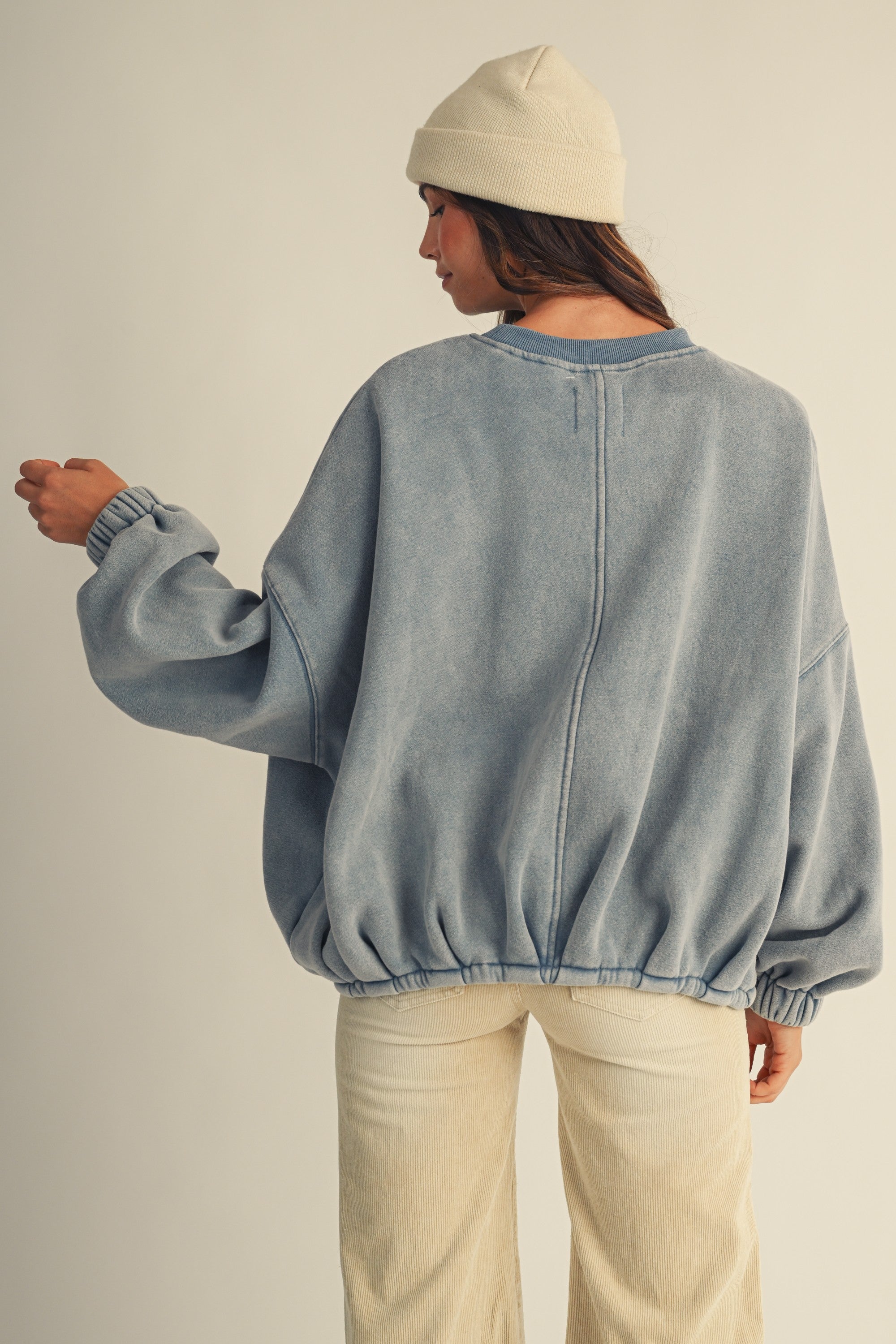The One Pocket Oversized Mineral Wash Pullover