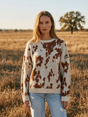 Cheyenne Animal Print Knit Sweater