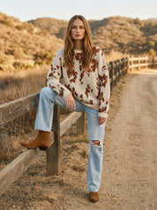 Cheyenne Animal Print Knit Sweater
