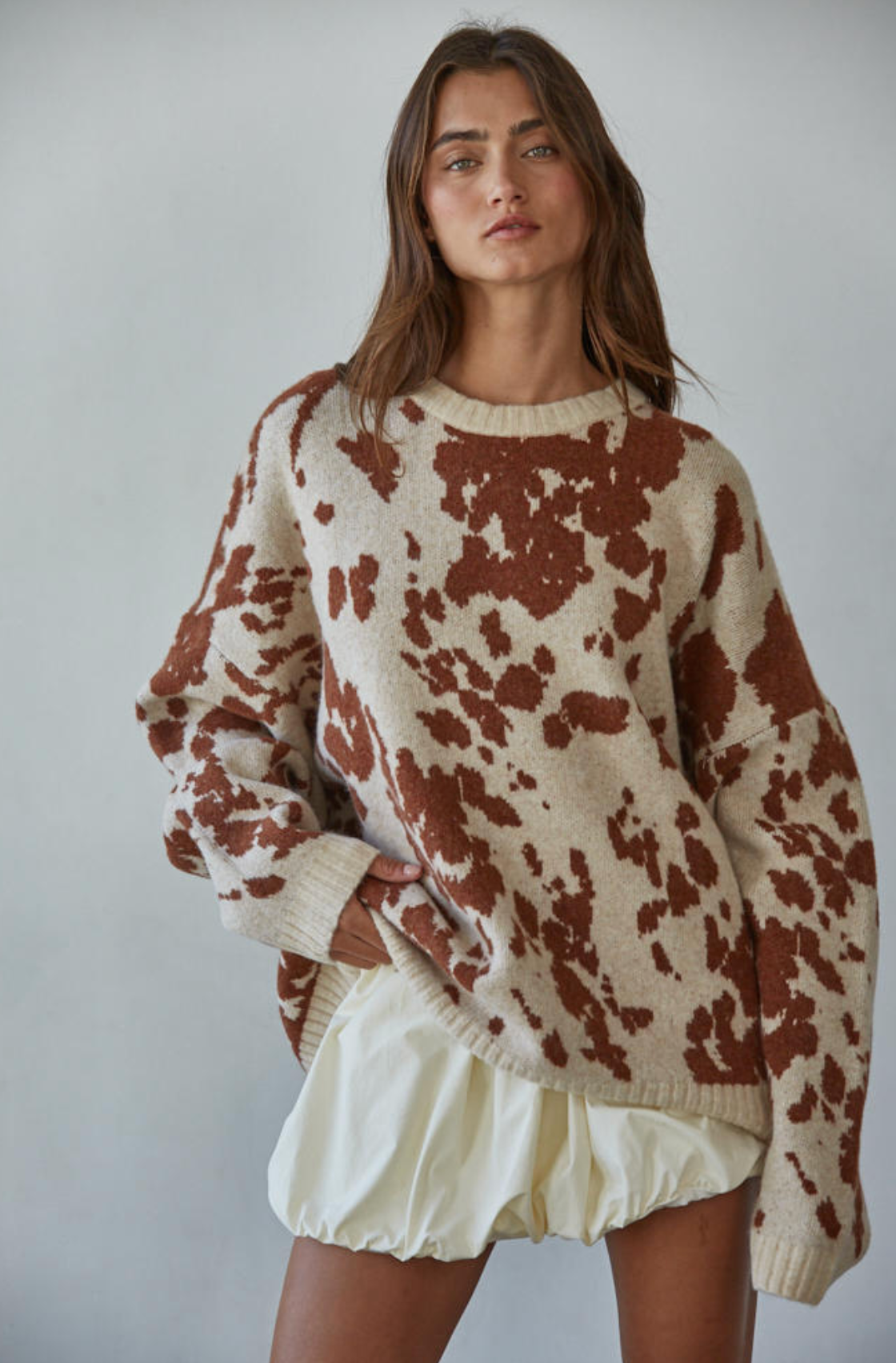Cheyenne Animal Print Knit Sweater