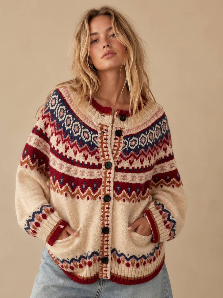 Chinook Vintage-Inspired Fair Isle Sweater