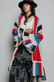 Cirque Open-Knit Longline Cardigan