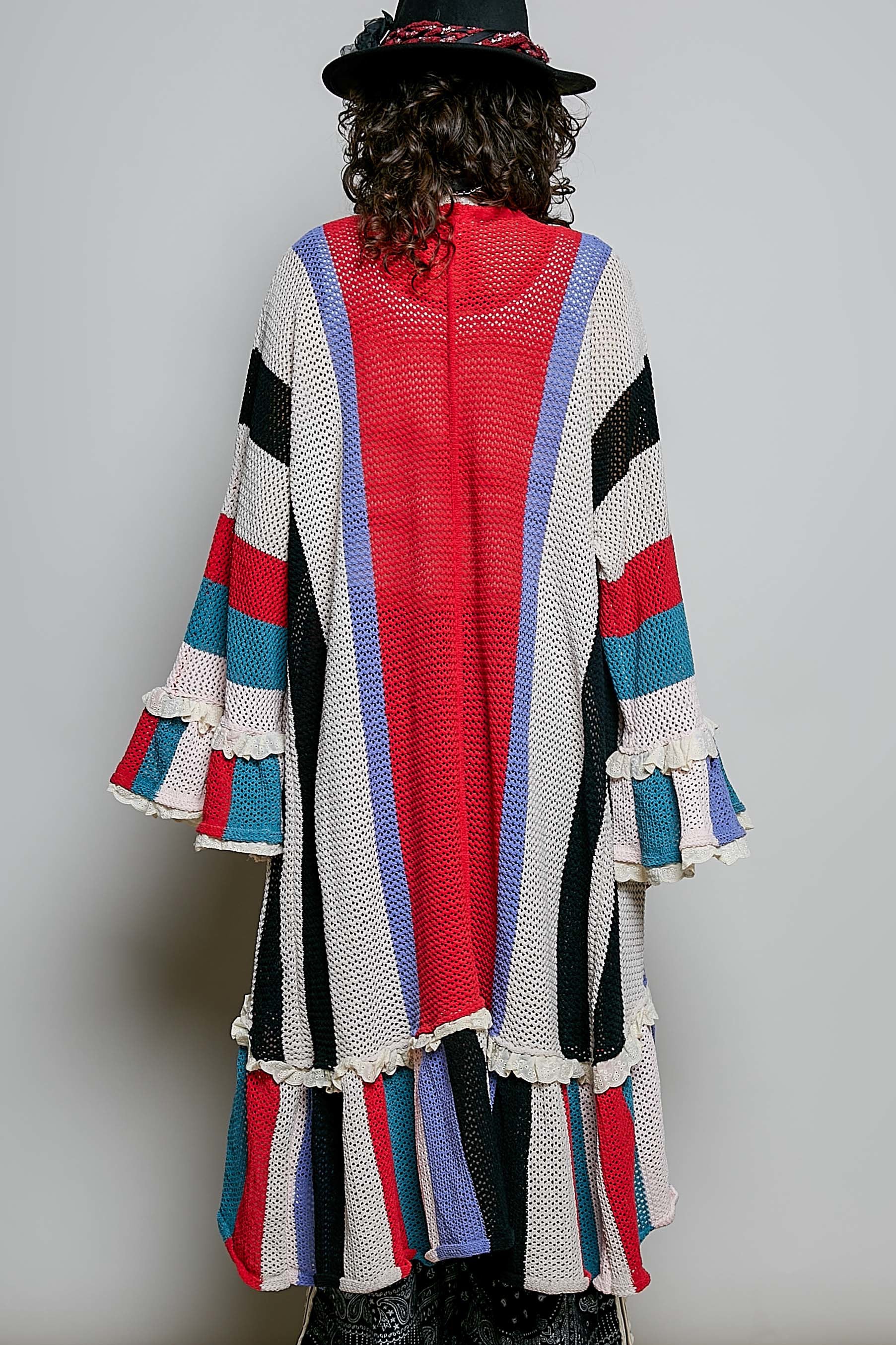 Cirque Open-Knit Longline Cardigan