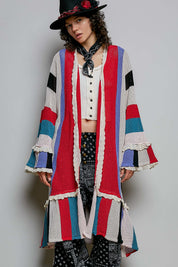 Cirque Open-Knit Longline Cardigan
