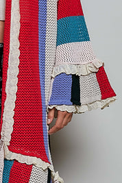 Cirque Open-Knit Longline Cardigan
