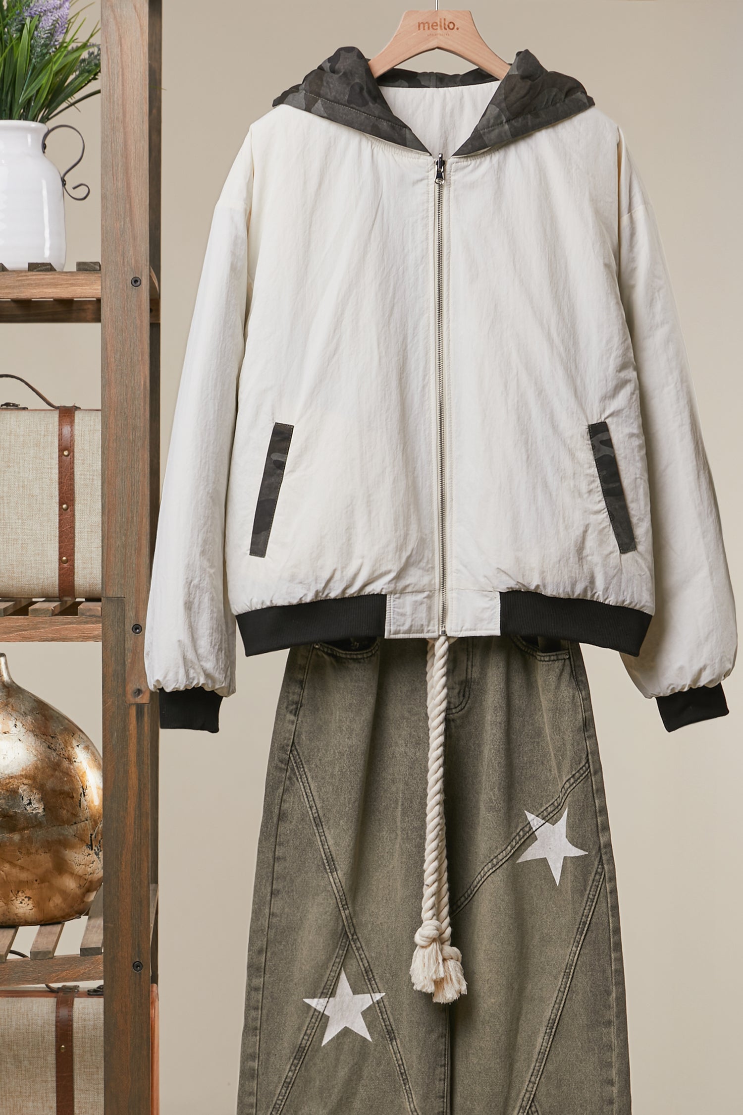 Crosswinds Reversible Camo Colorblock Jacket