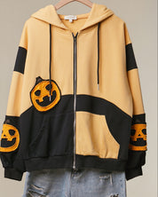 Jack Colorblock Pumpkin Patch Zip-Up Hoodie