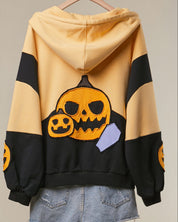 Jack Colorblock Pumpkin Patch Zip-Up Hoodie