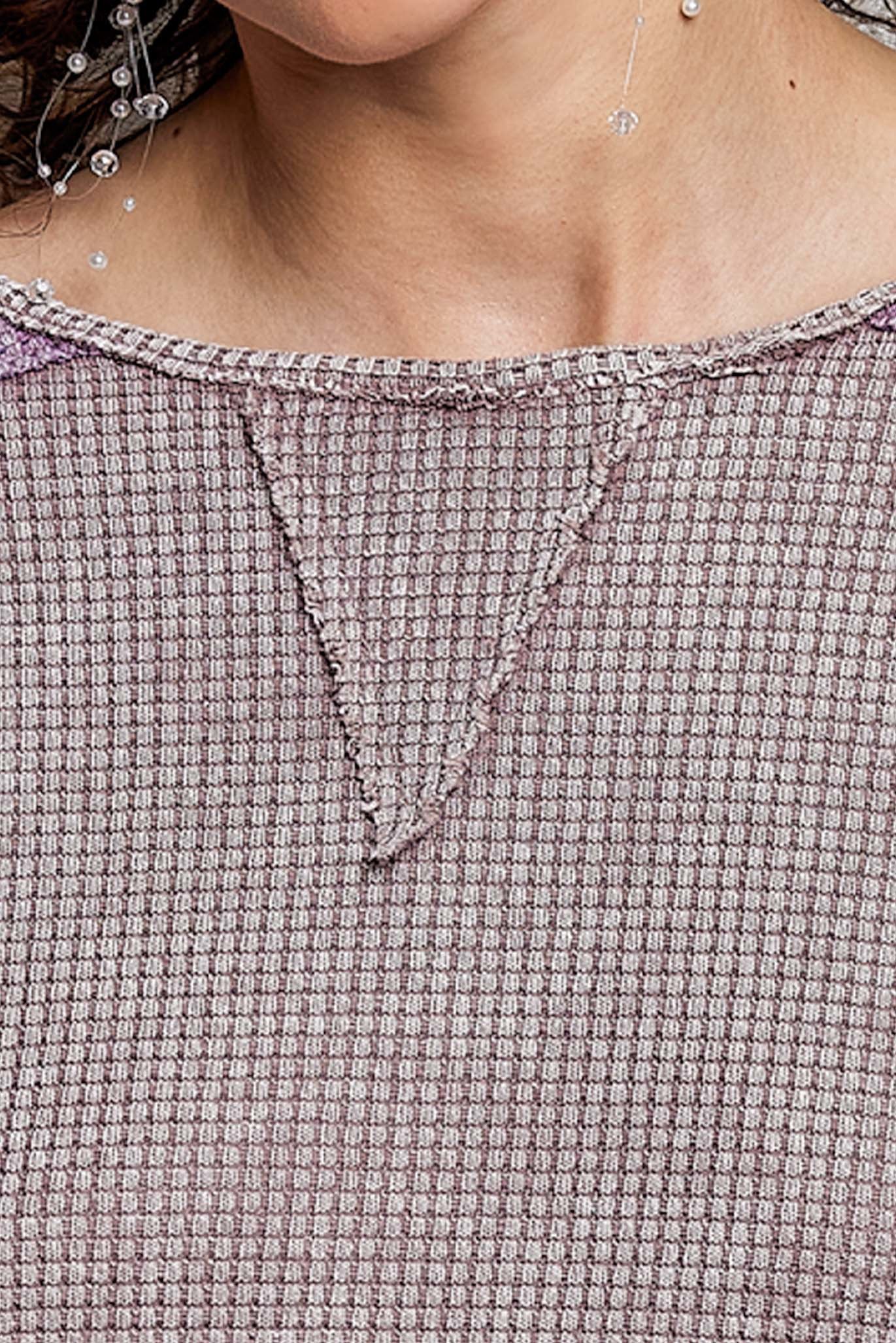 Come As You Are Oversized Waffle Knit Top