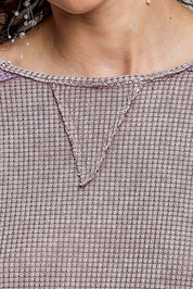 Come As You Are Oversized Waffle Knit Top