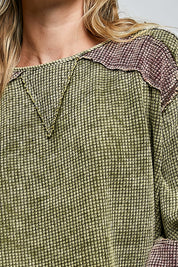 Come As You Are Oversized Waffle Knit Top
