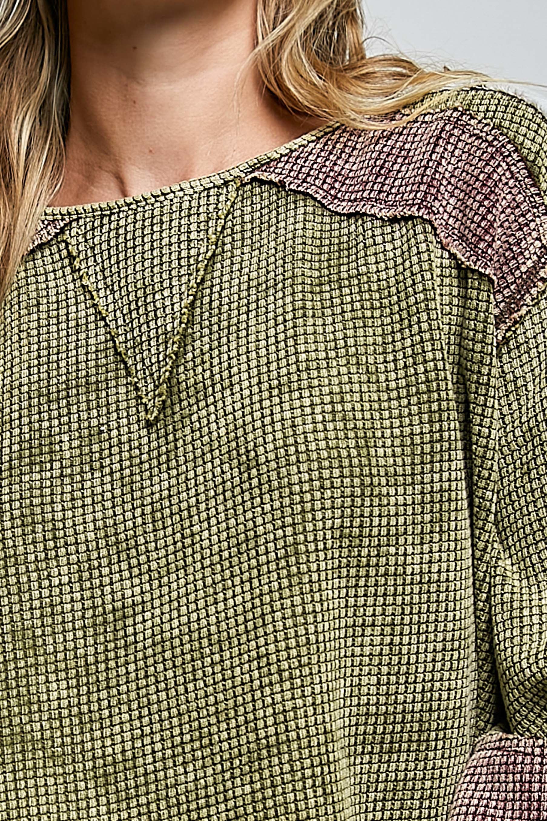 Come As You Are Oversized Waffle Knit Top