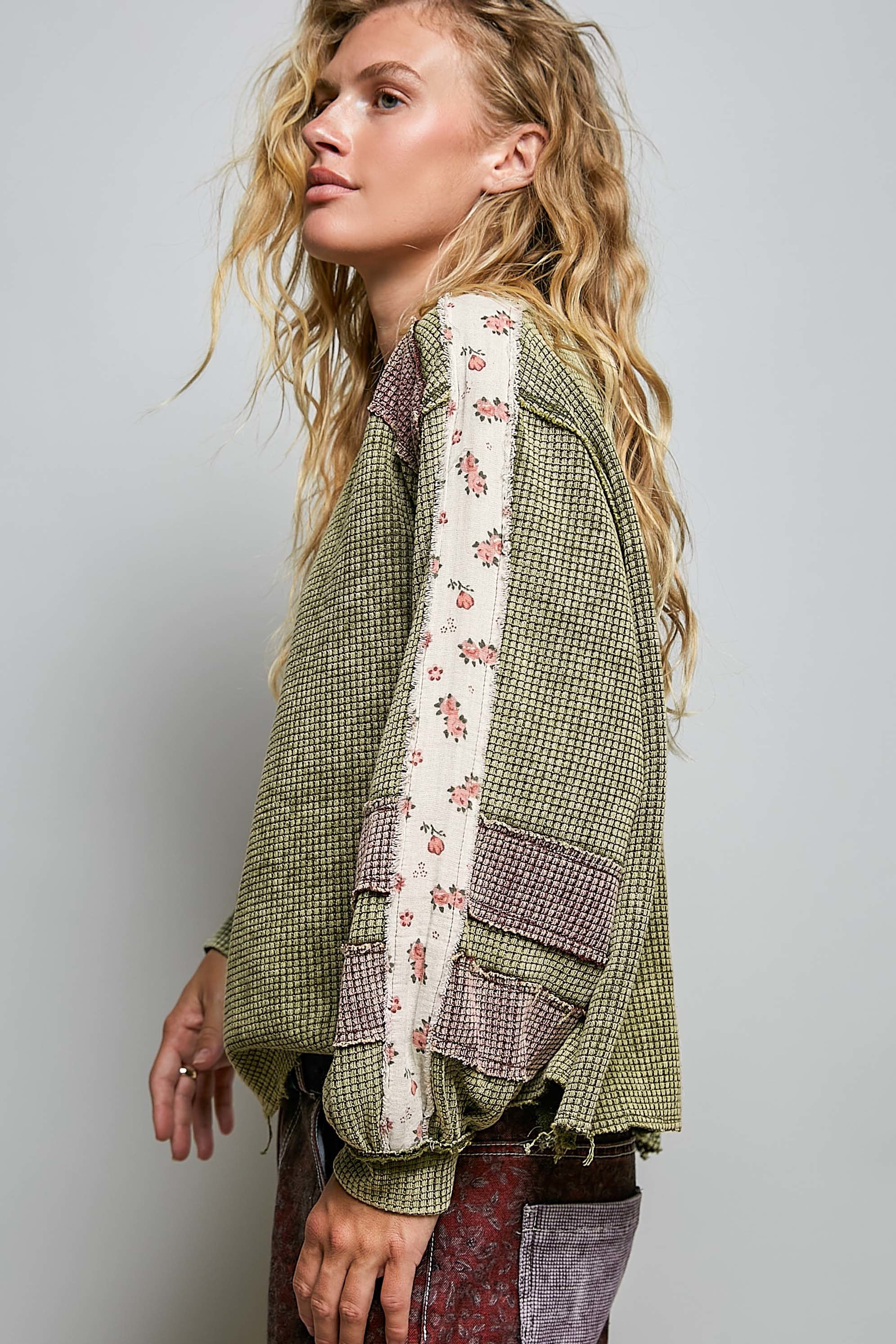 Come As You Are Oversized Waffle Knit Top