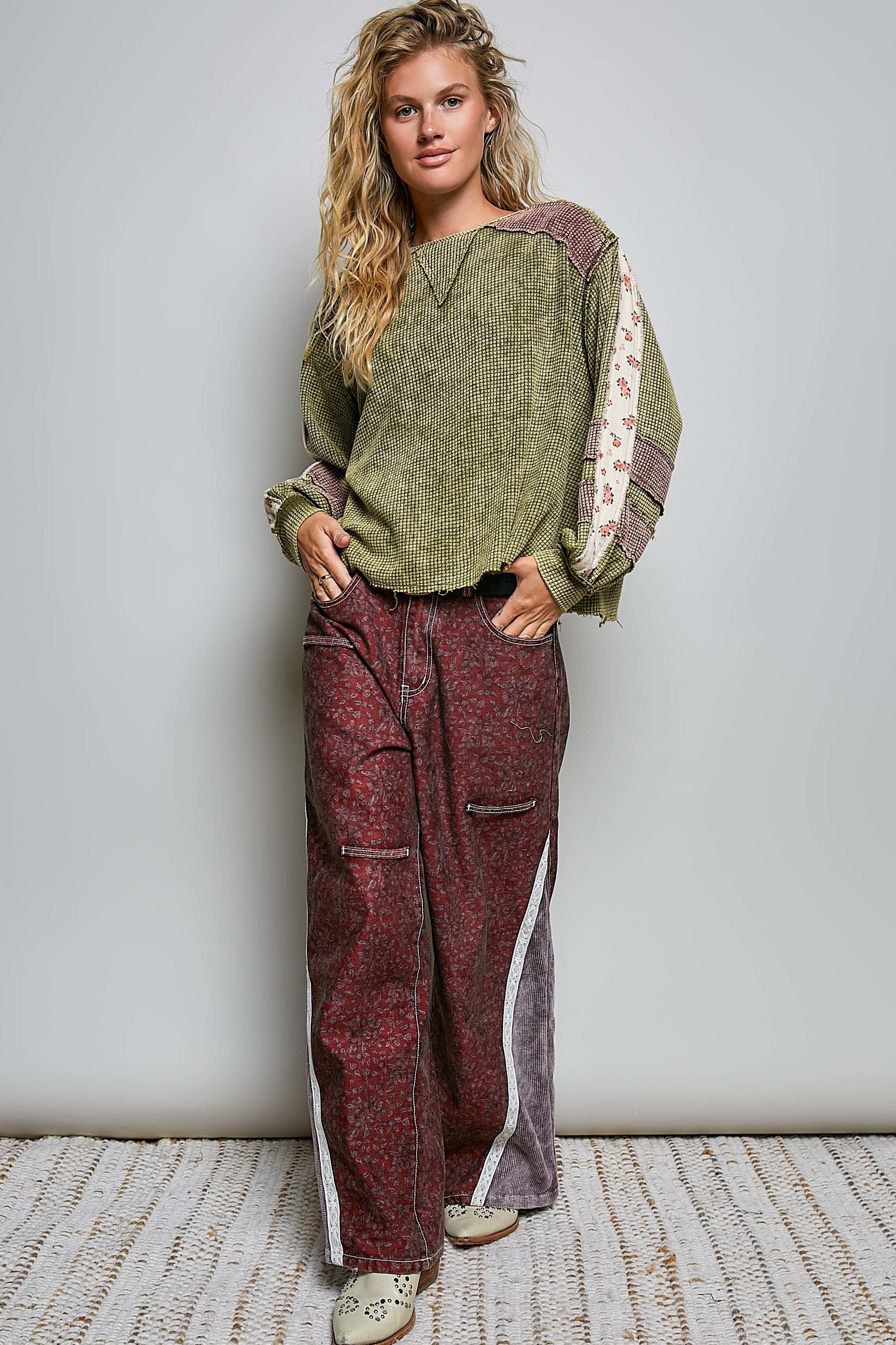 Come As You Are Oversized Waffle Knit Top