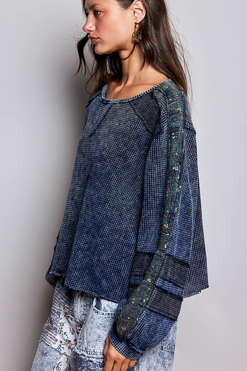 Come As You Are Oversized Waffle Knit Top