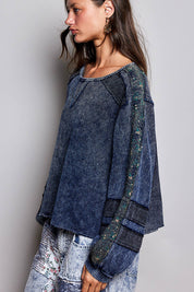 Come As You Are Oversized Waffle Knit Top