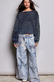 Come As You Are Oversized Waffle Knit Top
